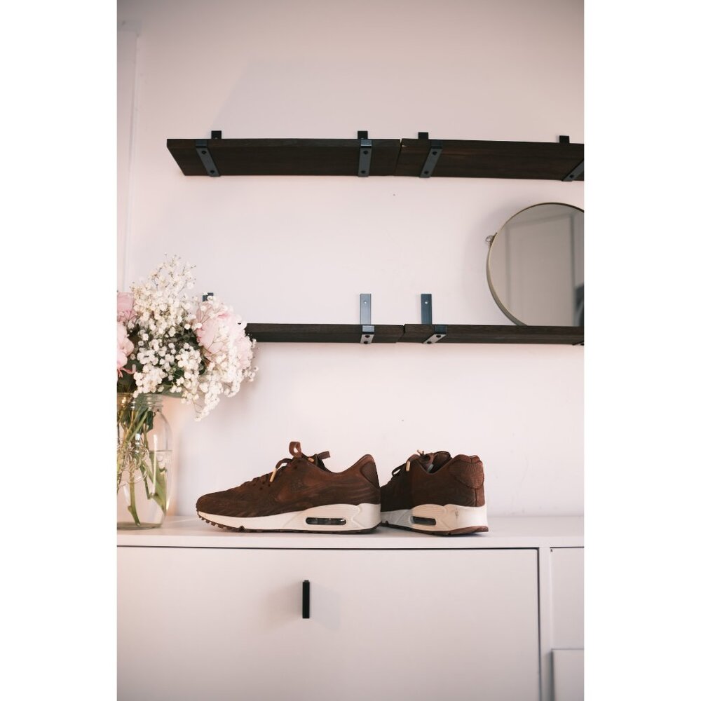 Qs Laser 'Woodgrain - Dark Pony' Air Max 90, US Men's 8.5